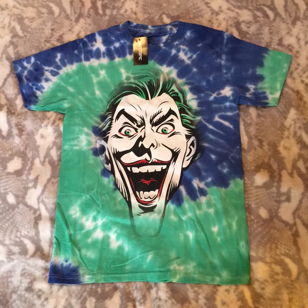 DC Originals Hot Topic Joker Tie-Dye Shirt BNWT